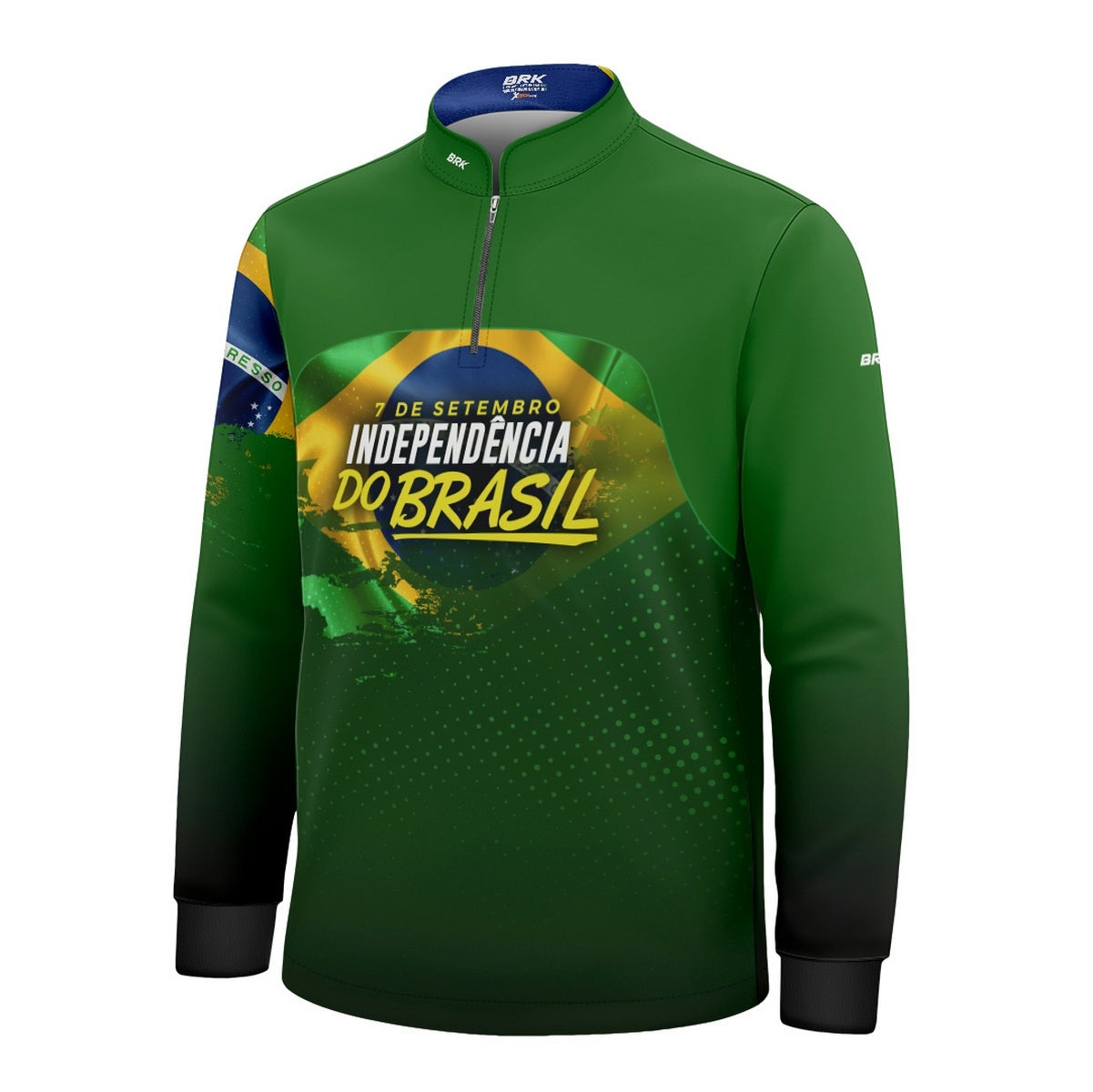 Camisa Agro Infantil Brk Independência Brasil com Proteção Solar UV50+ - Brk Fishing