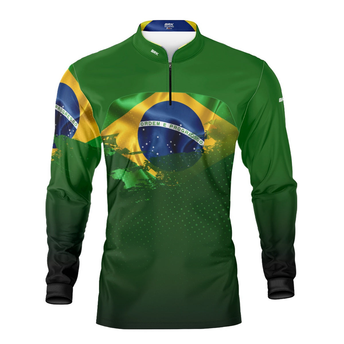 Camisa Agro Brk Brasil Verde com Proteção Solar UV50+ - Brk Fishing