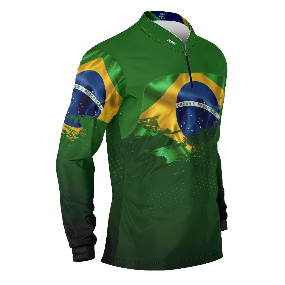 Camisa Agro Brk Brasil Verde com Proteção Solar UV50+ - Brk Fishing