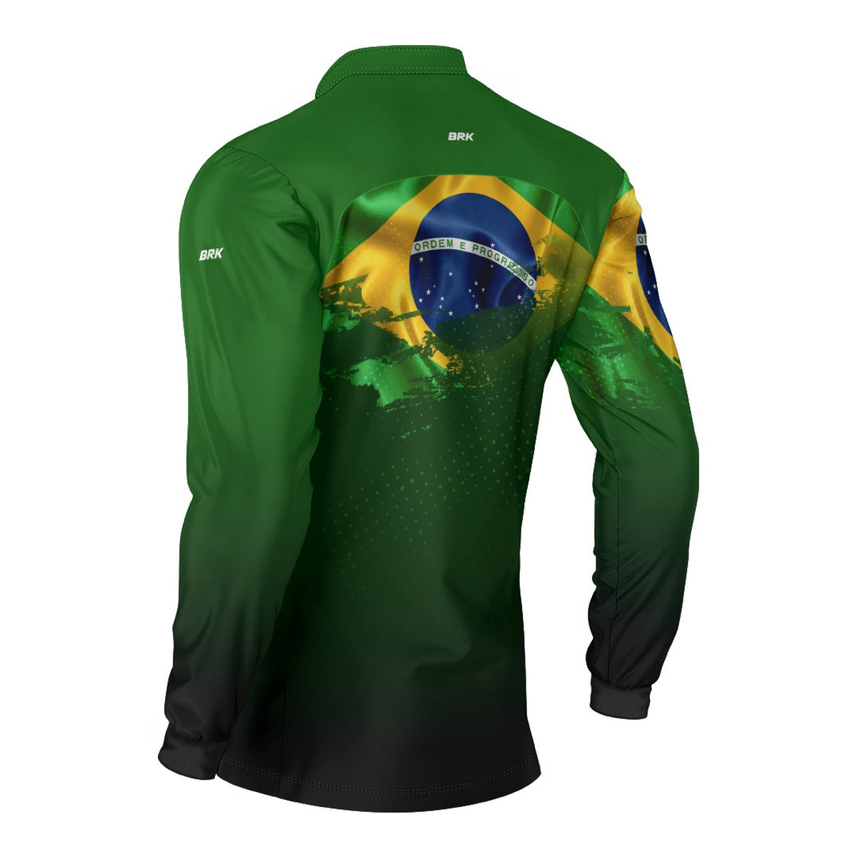 Camisa Agro Brk Brasil Verde com Proteção Solar UV50+ - Brk Fishing