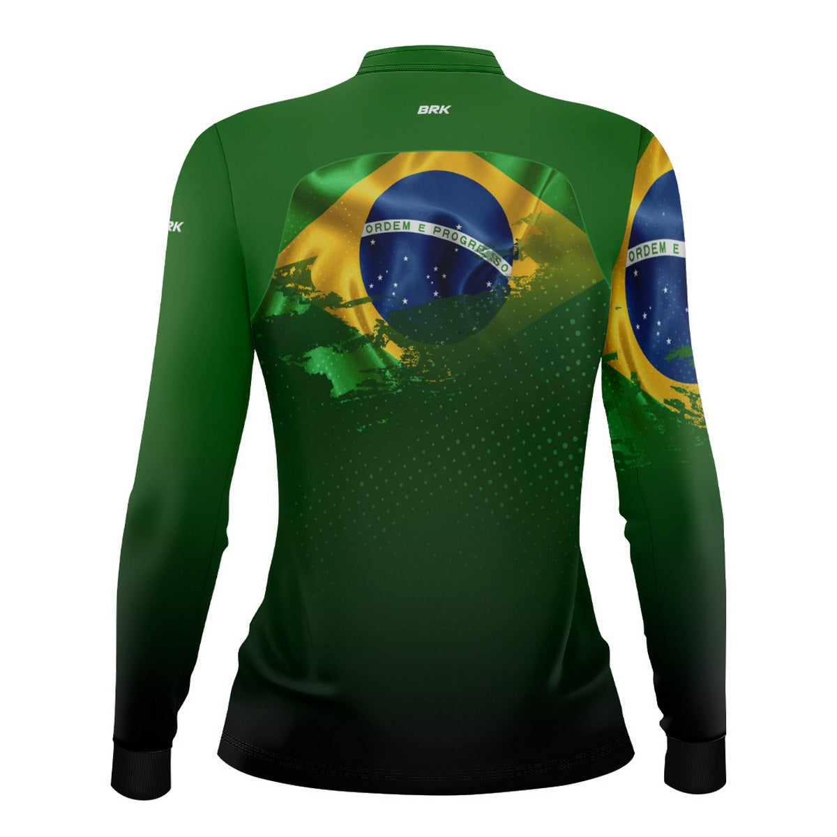 Camisa Agro Feminina Brk Brasil Verde com Proteção Solar UV50+ - Brk Fishing