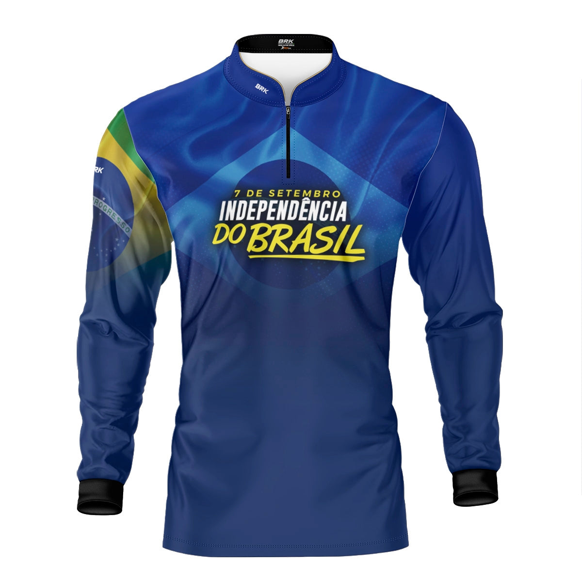 Camisa Agro Brk Independência Brasil Azul com Proteção Solar UV50+ - Brk Fishing