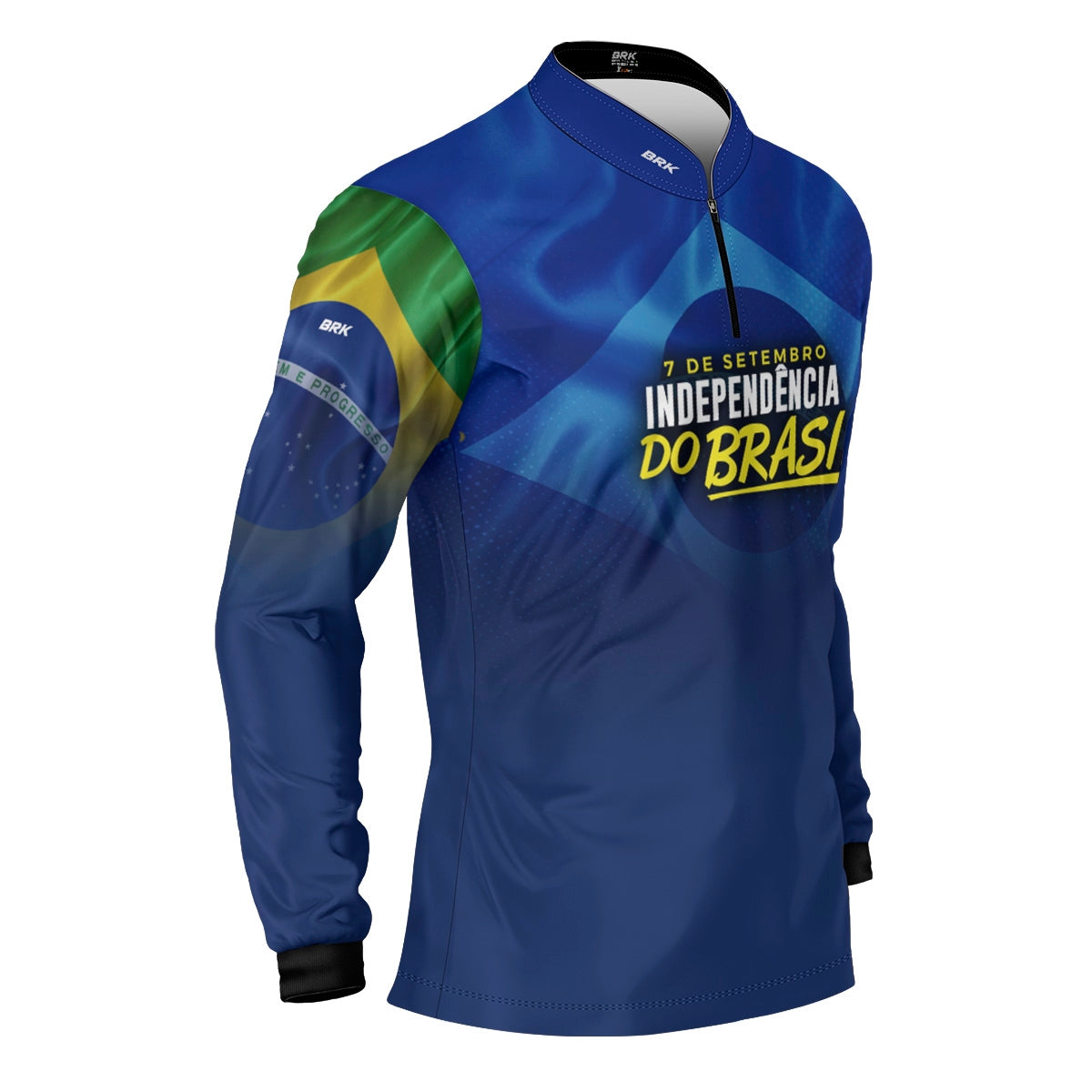 Camisa Agro Brk Independência Brasil Azul com Proteção Solar UV50+ - Brk Fishing