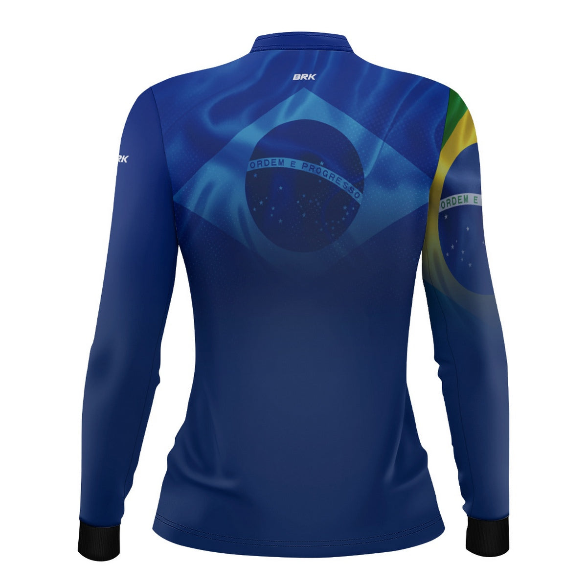 Camisa Agro Feminina Brk Independência Brasil Azul com Proteção Solar UV50+ - Brk Fishing