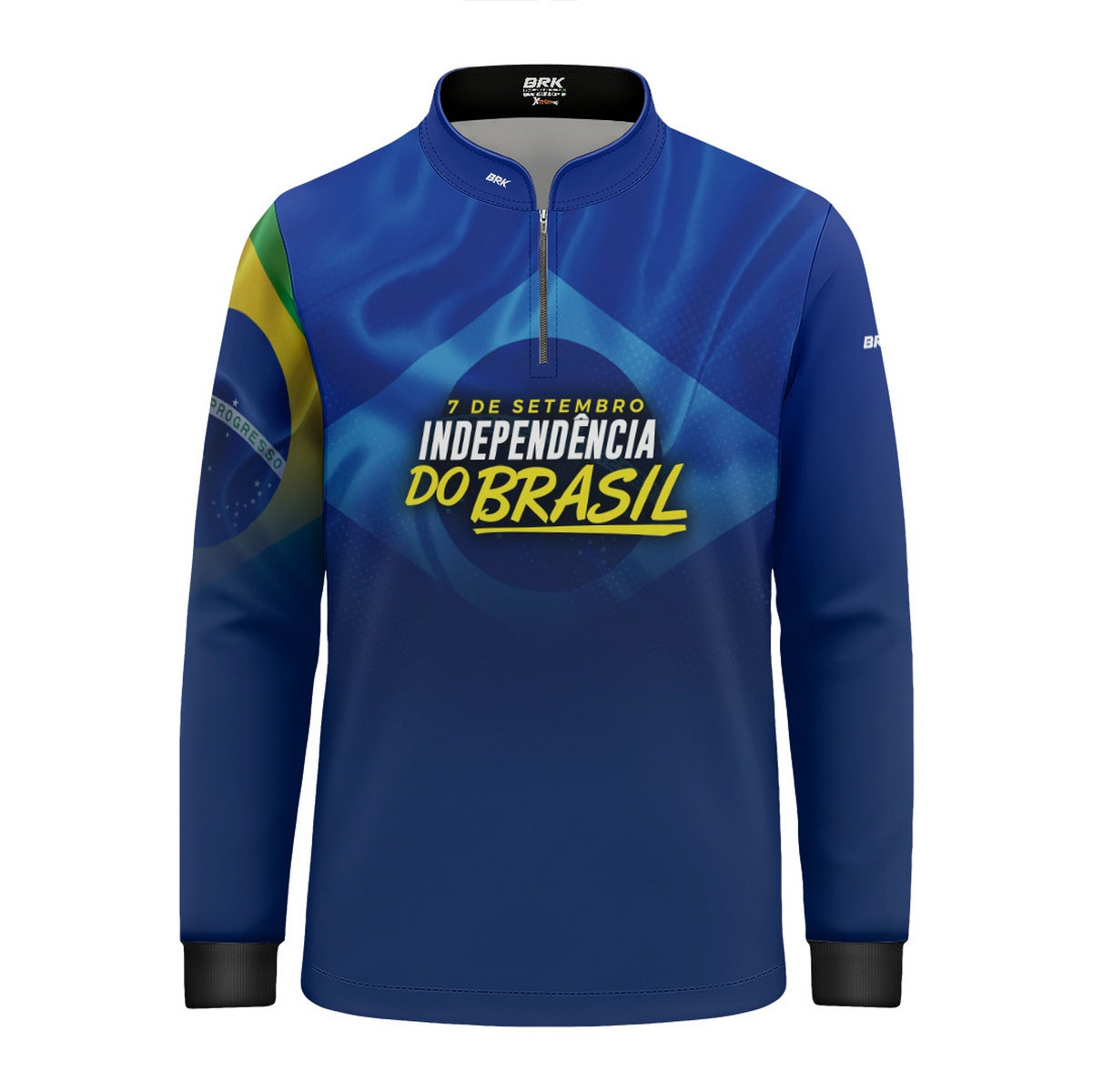 Camisa Agro Infantil Brk Independência Brasil Azul com Proteção Solar UV50+ - Brk Fishing