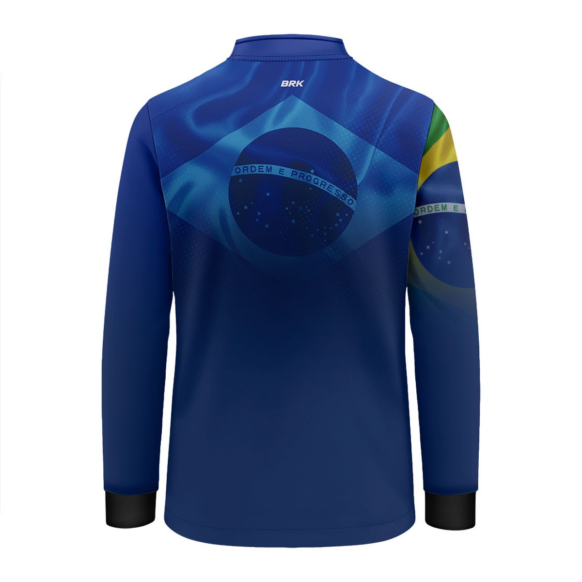 Camisa Agro Infantil Brk Brasil Azul com Proteção Solar UV50+ - Brk Fishing