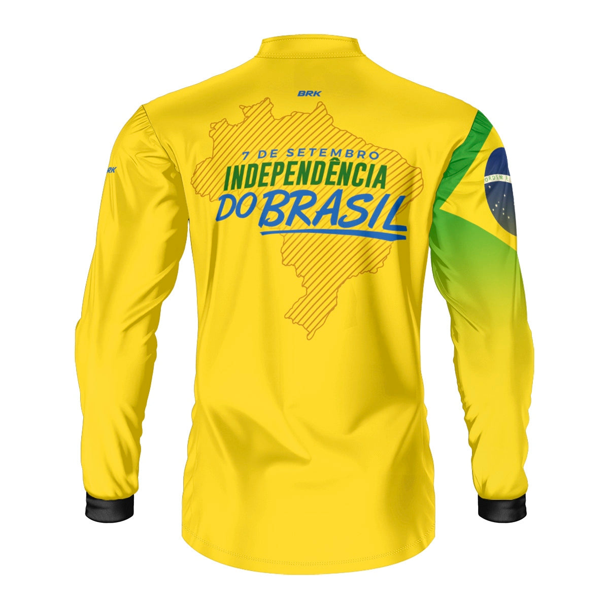 Camisa Agro Brk Independência Brasil Amarelo com Proteção Solar UV50+ - Brk Fishing