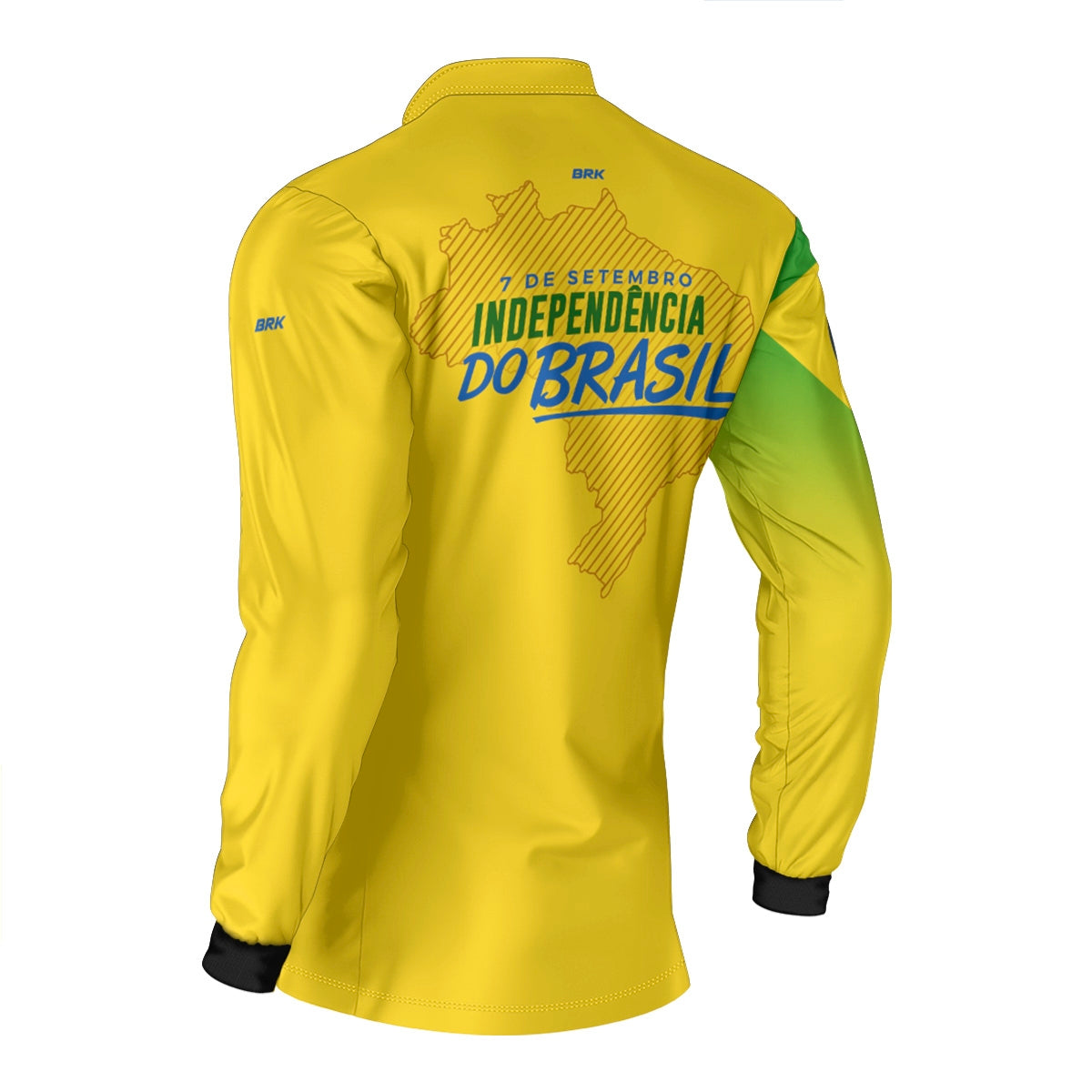 Camisa Agro Brk Independência Brasil Amarelo com Proteção Solar UV50+ - Brk Fishing