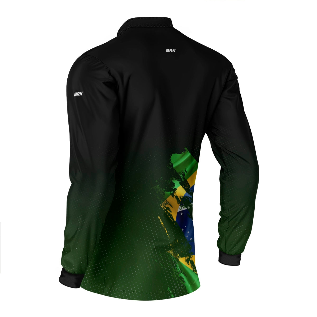 Camisa Agro Brk Bandeira Brasil Lateral com Proteção Solar UV50+ - Brk Fishing