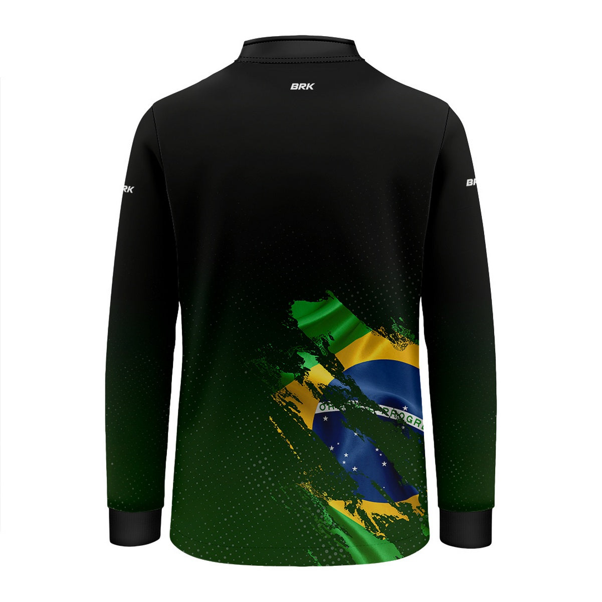 Camisa Agro Infantil Brk Bandeira Brasil Lateral com Proteção Solar UV50+ - Brk Fishing