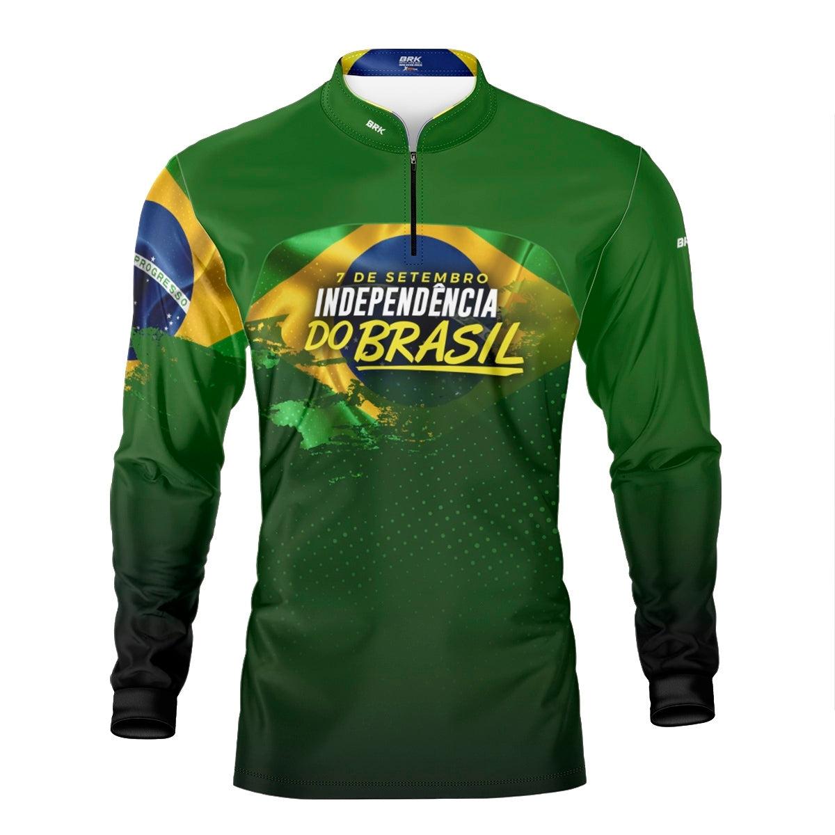 Camisa Agro Brk Independência Brasil Verde com Proteção Solar UV50+ - Brk Fishing