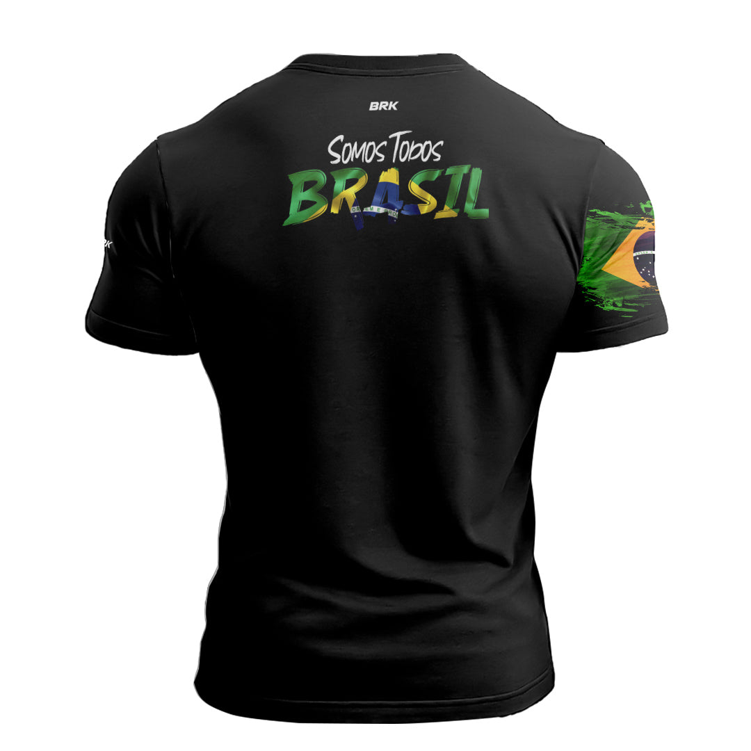 Camiseta de Pesca Brk Somos Todos Brasil com com Proteção Solar UV50+ - Brk Fishing