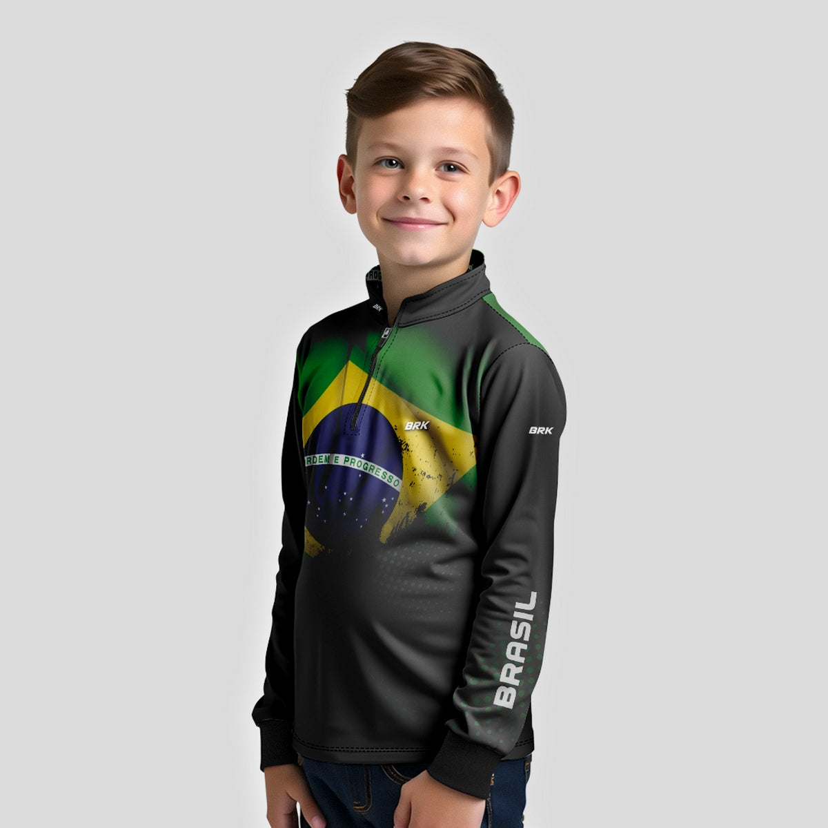 Camisa Brk Agro Infantil Brasil com Proteção Solar UV50+