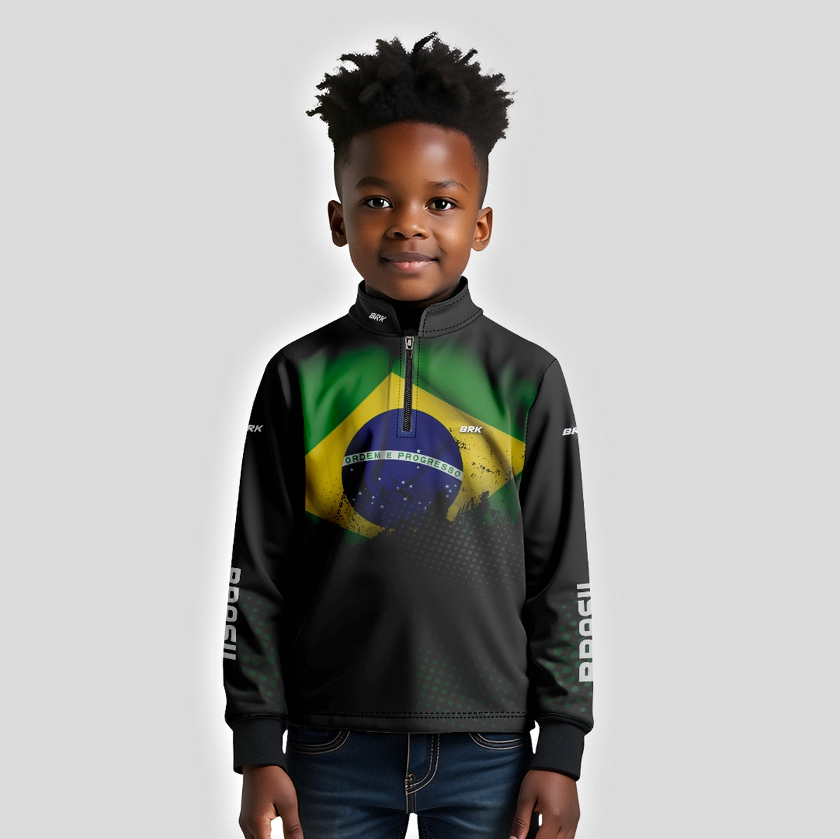 Camisa Brk Agro Infantil Brasil com Proteção Solar UV50+