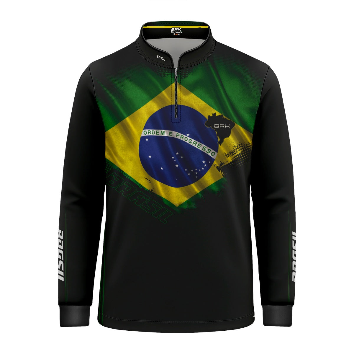 Camisa Agro Infantil Brk Bandeira do Brasil com Proteção Solar UV50+ - Brk Fishing