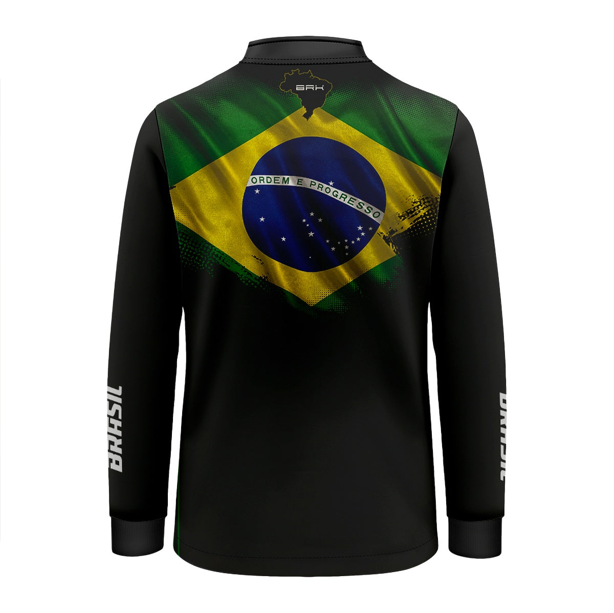 Camisa Agro Infantil Brk Bandeira do Brasil com Proteção Solar UV50+ - Brk Fishing