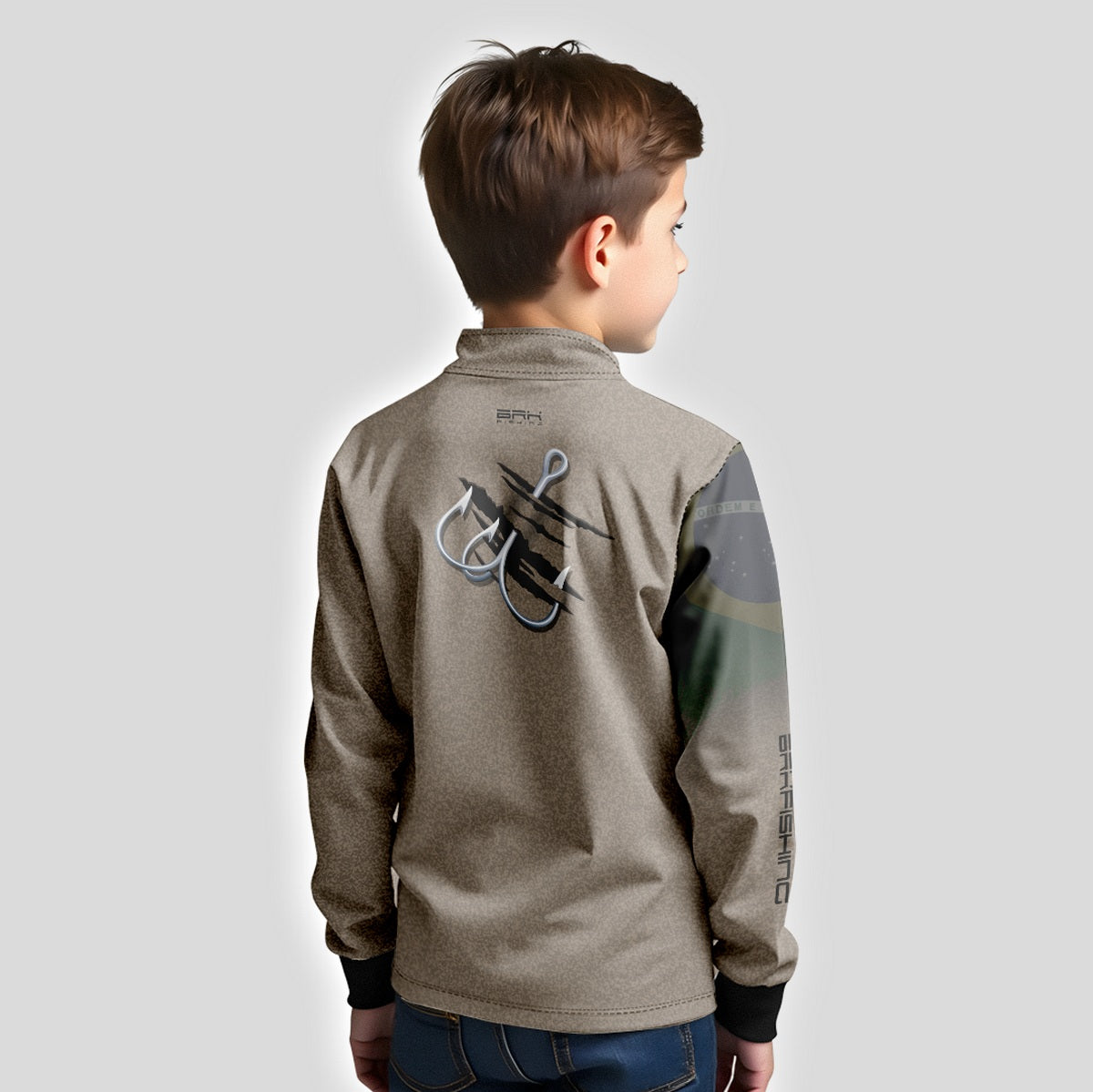 Camisa Infantil de Pesca Brk Garateia Clean Bandeira Brasil com Proteção Solar UV50+ Brk Fishing