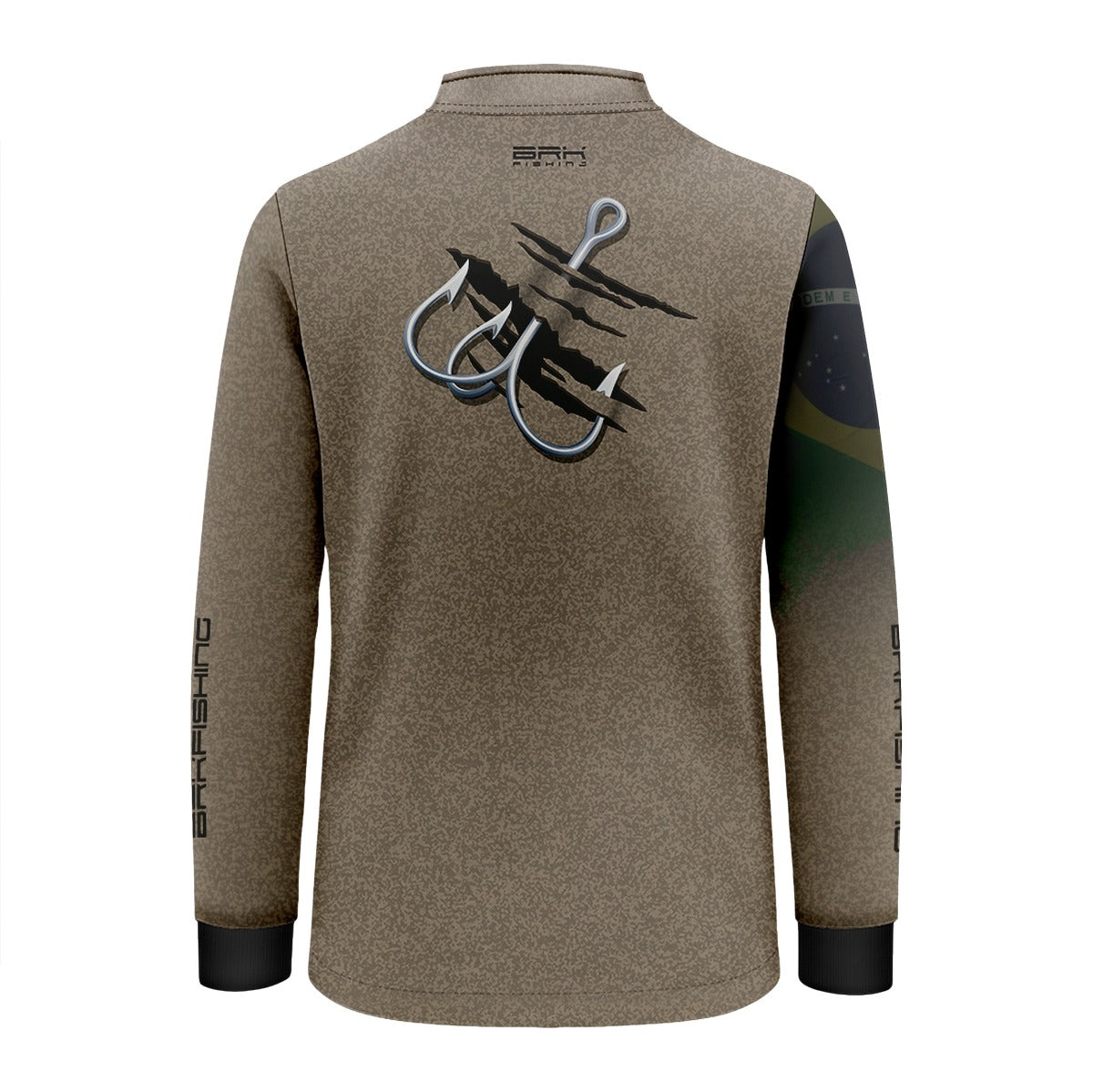 Camisa Infantil de Pesca Brk Garateia Clean Bandeira Brasil com Proteção Solar UV50+ Brk Fishing
