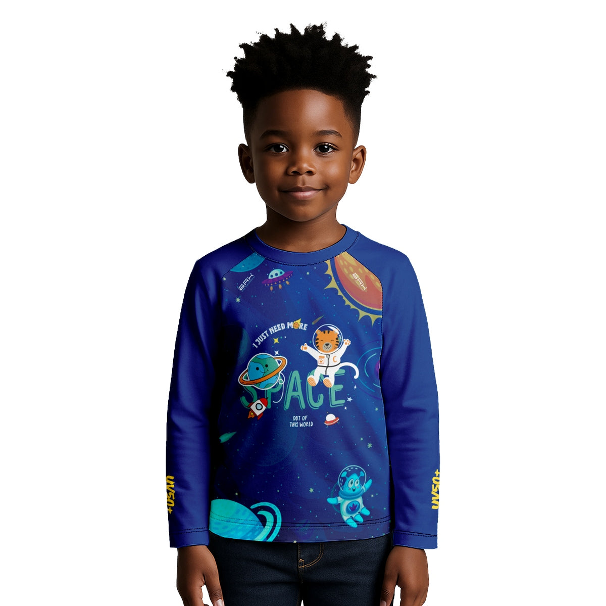 Camisa de Pesca Kids Brk Gatinho Astronauta com Proteção UV50 - Brk Fishing