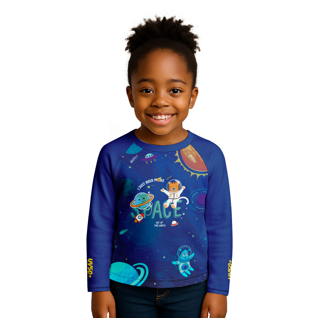 Camisa de Pesca Kids Brk Gatinho Astronauta com Proteção UV50 - Brk Fishing