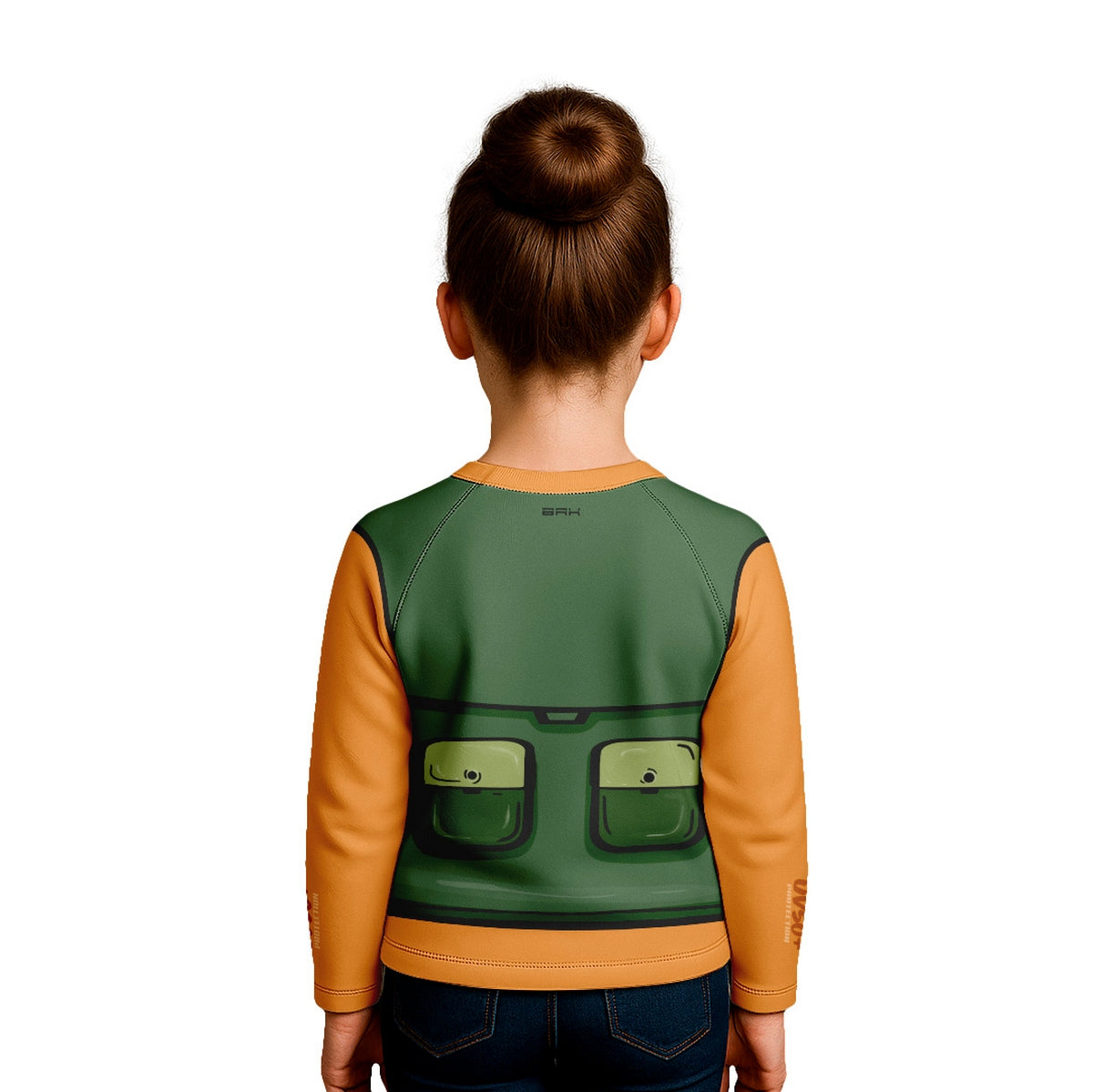 Camisa de Pesca Kids Brk Laranja Pequeno Pescador com Proteção UV50 - Brk Fishing