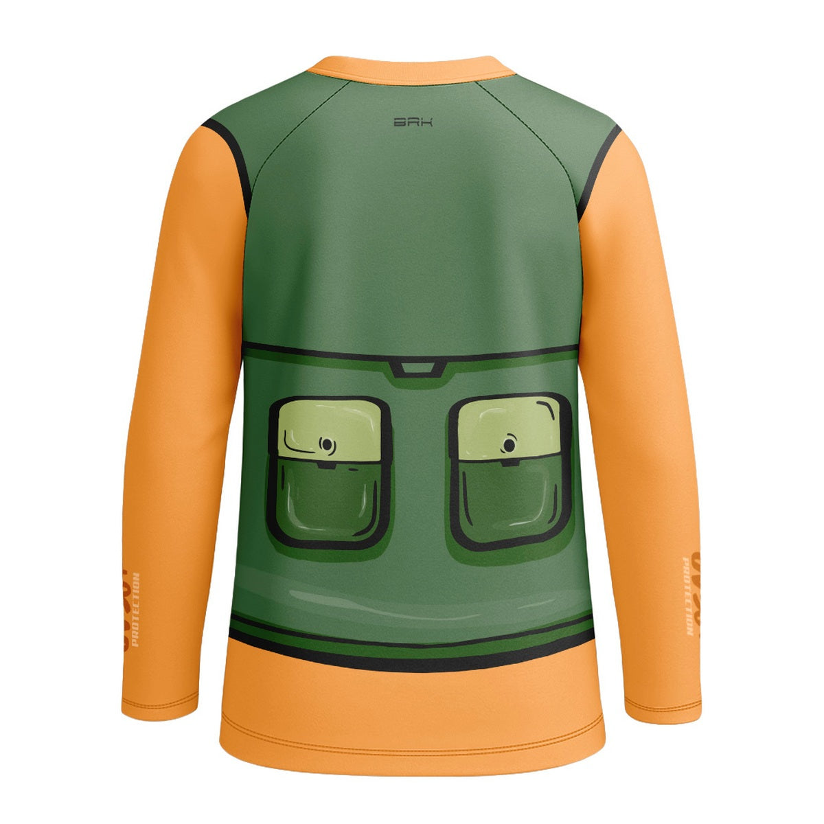 Camisa de Pesca Kids Brk Laranja Pequeno Pescador com Proteção UV50 - Brk Fishing