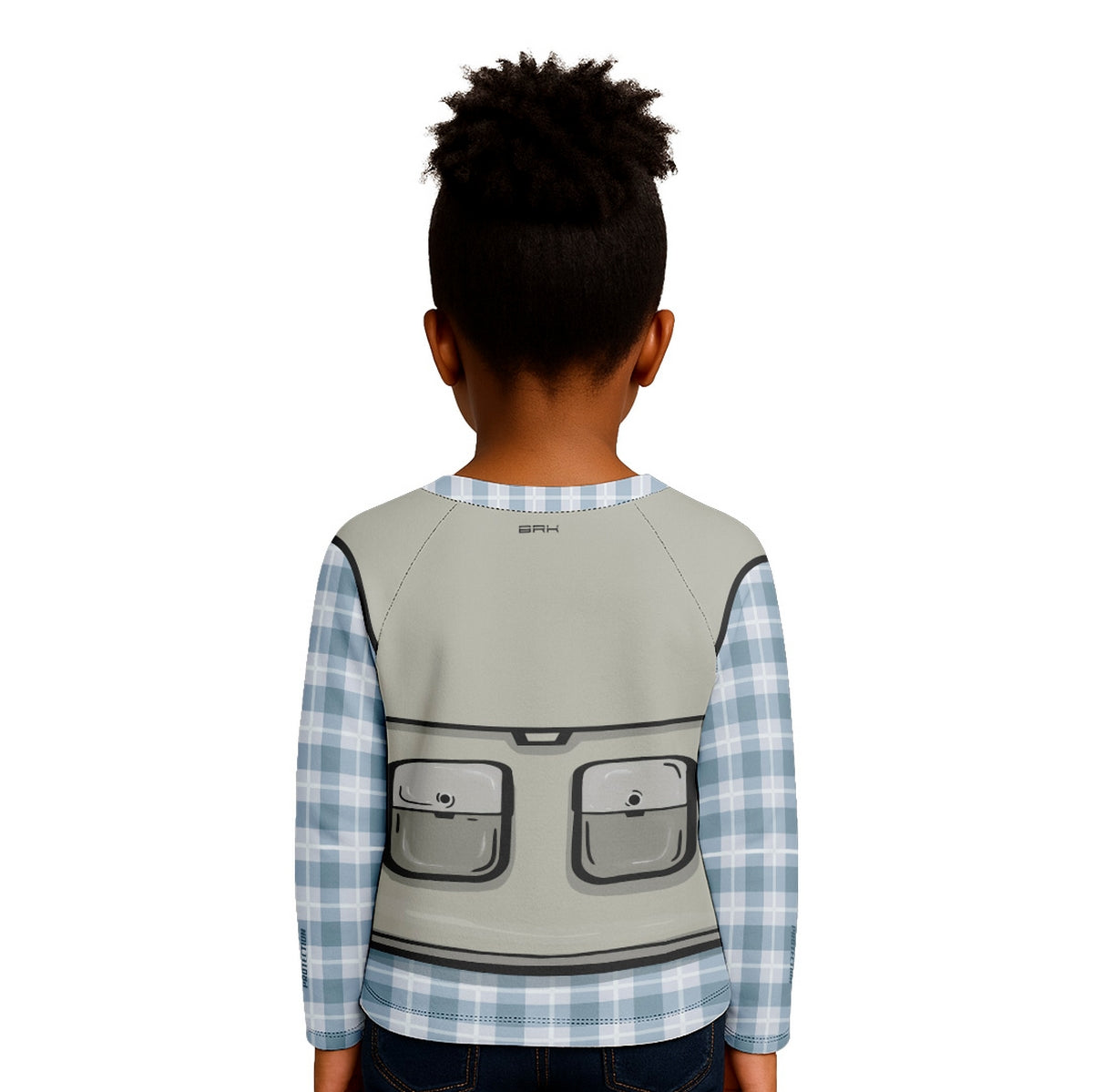 Camisa de Pesca Kids Brk Azul Pequeno Pescador com Proteção UV50 - Brk Fishing