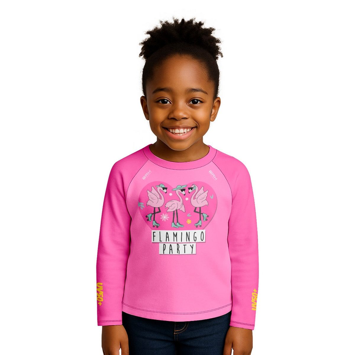 Camisa de Pesca Kids Brk Festa de Flamingos com Proteção UV50 - Brk Fishing