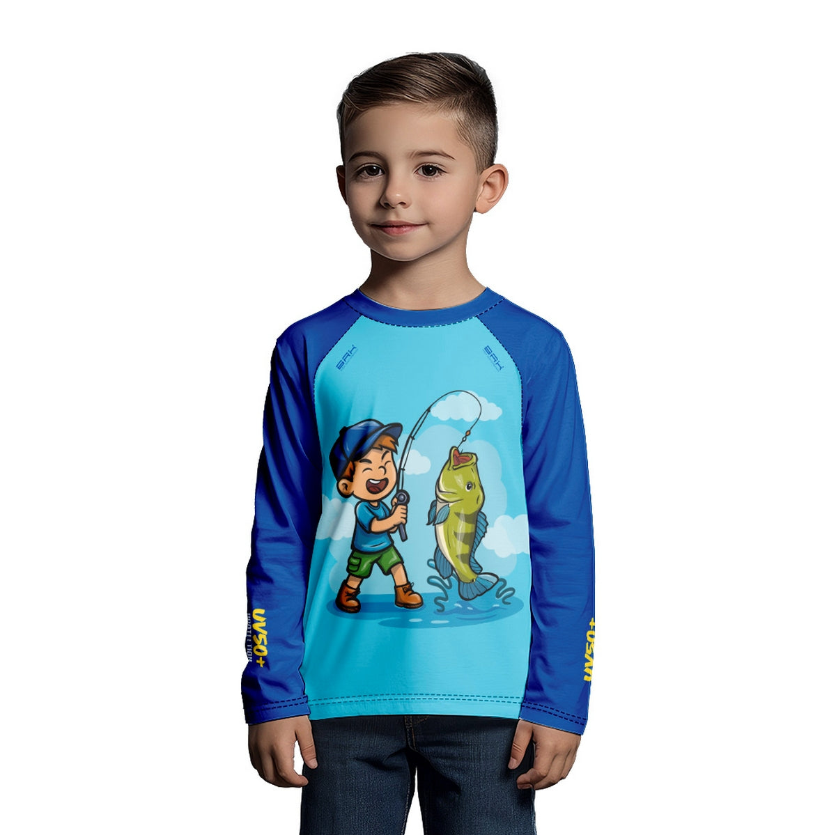 Camisa de Pesca Kids Brk Pequeno Pescador com Proteção UV50 - Brk Fishing