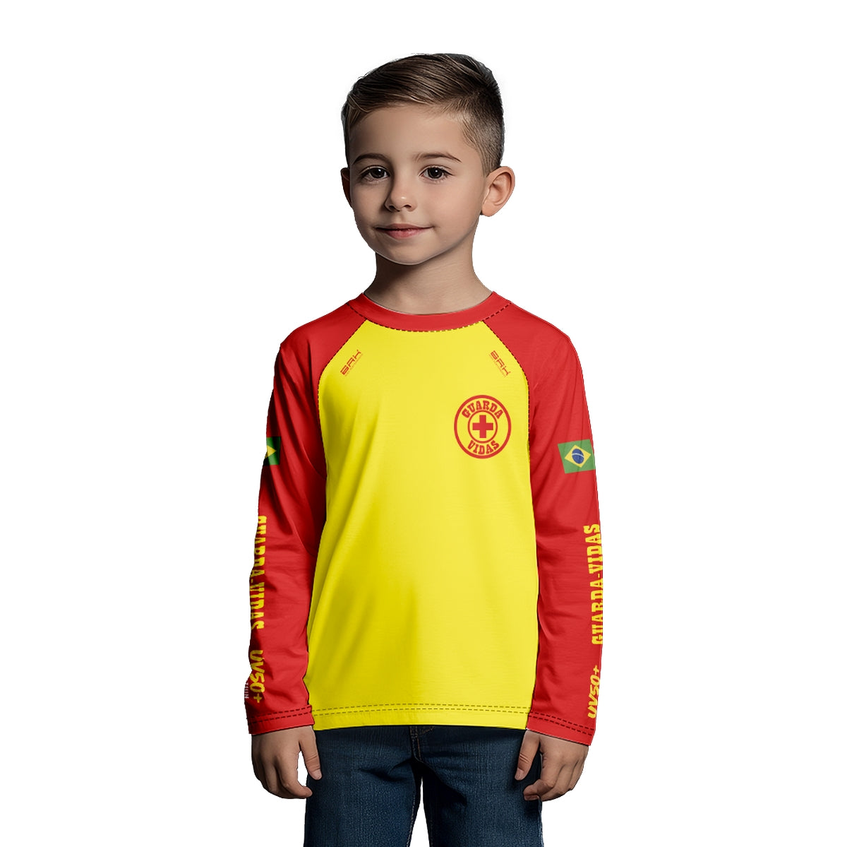 Camisa de Pesca Kids Brk Salva Vidas Mirim com Proteção UV50 - Brk Fishing