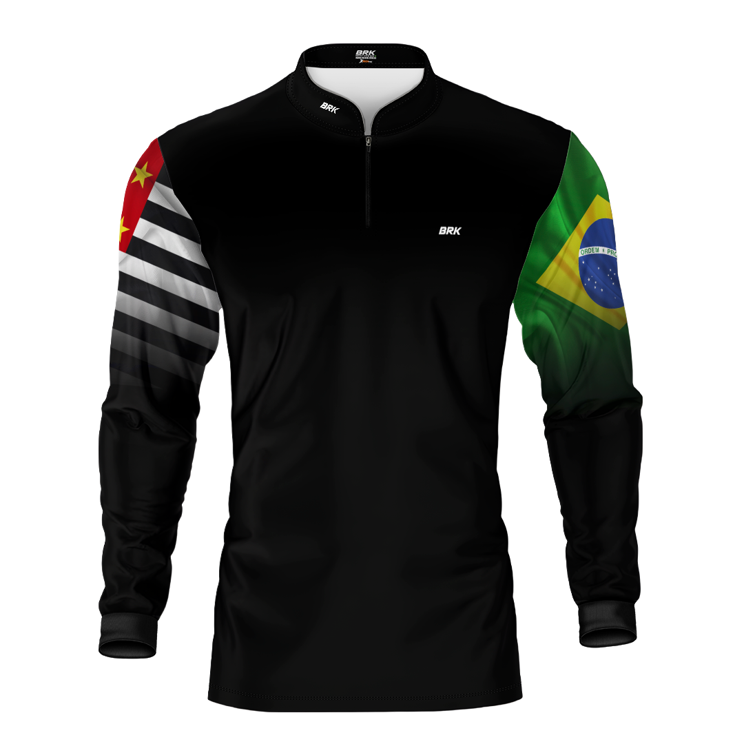 Camisa Brk São Paulo Brasil com Proteção Solar UV50+ - Brk Fishing