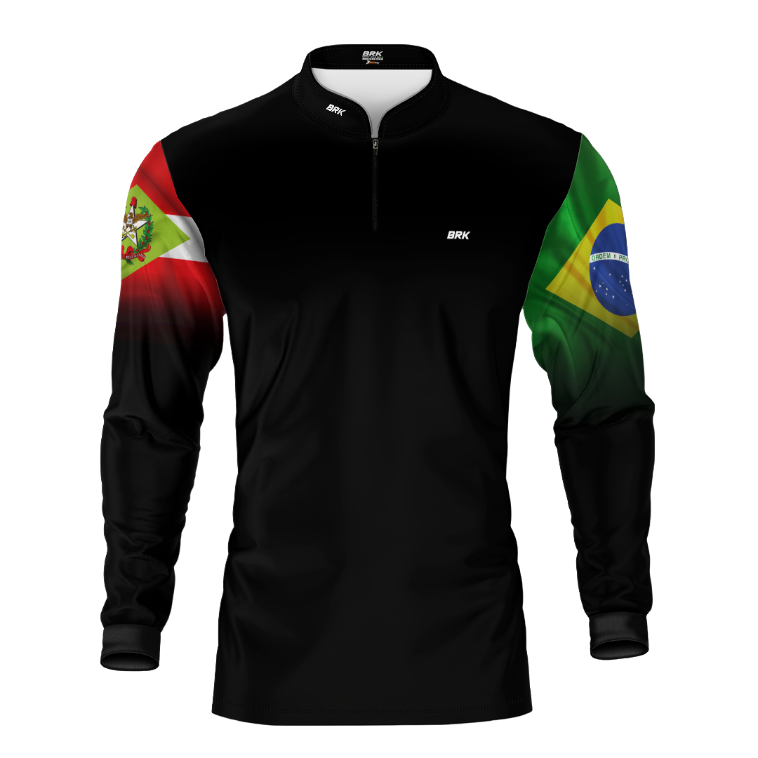 Camisa Brk Brasil Santa Catarina Brasil com Proteção Solar UV50+ - Brk Fishing