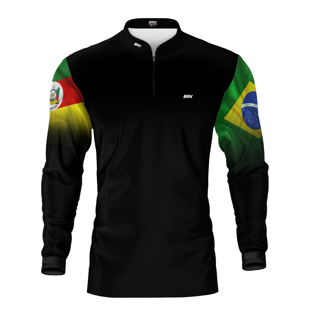 Camisa Brk Brasil Rio Grande Do Sul com Proteção Solar UV50+ - Brk Fishing