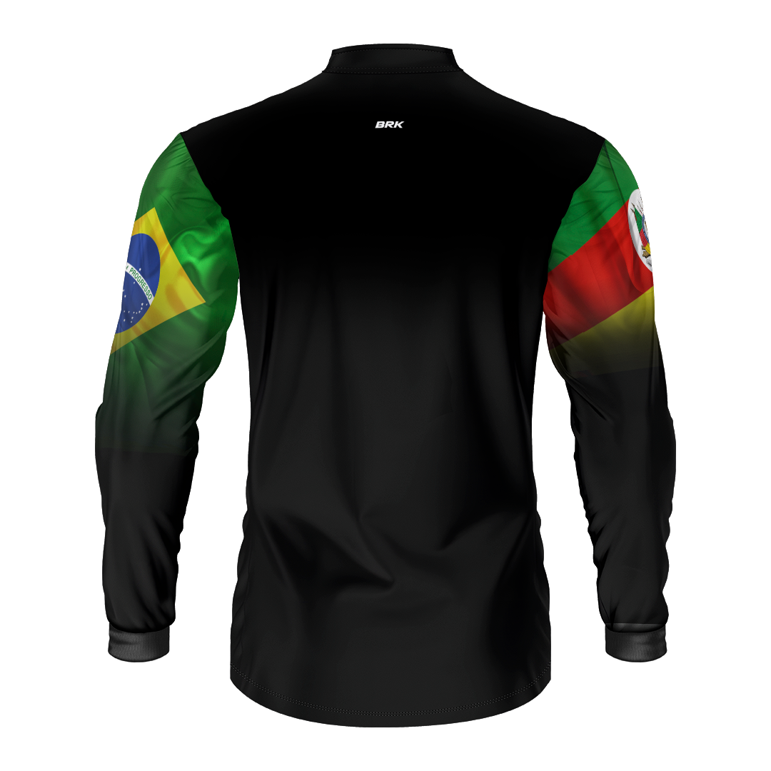 Camisa Brk Brasil Rio Grande Do Sul com Proteção Solar UV50+ - Brk Fishing