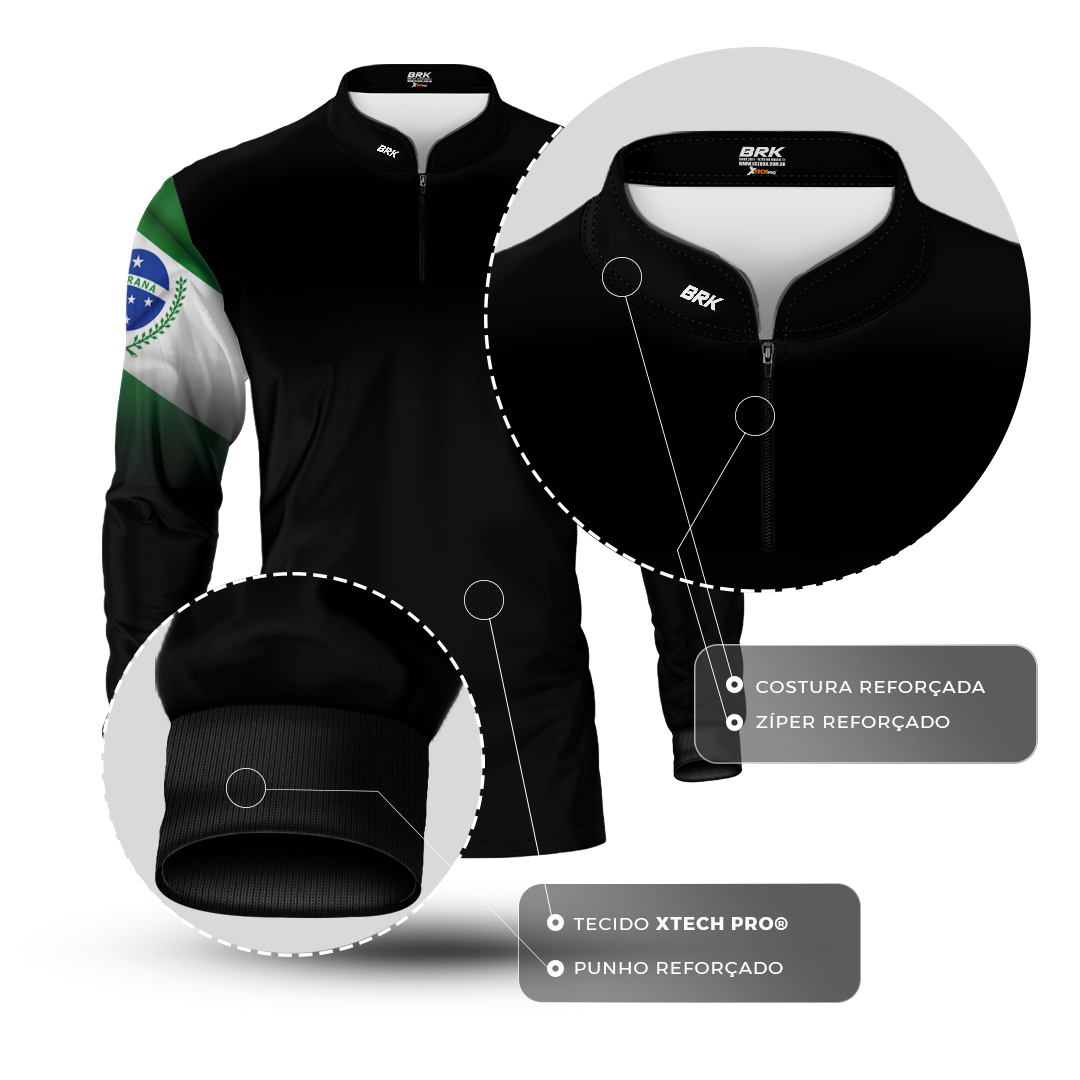 Camisa Brk Paraná Brasil com Proteção Solar UV50+ - Brk Fishing