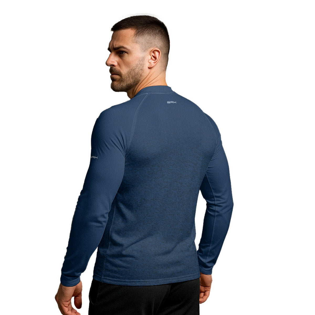 Camisa Segunda Pele Brk Clean Mescla Azul Escuro com Proteção UV50 - Brk Fishing