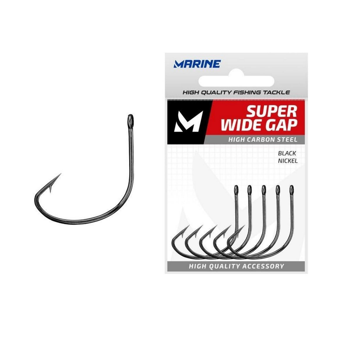 Anzol de Pesca Super Wide Gap Marine Sports Blacknickel - Brk Fishing