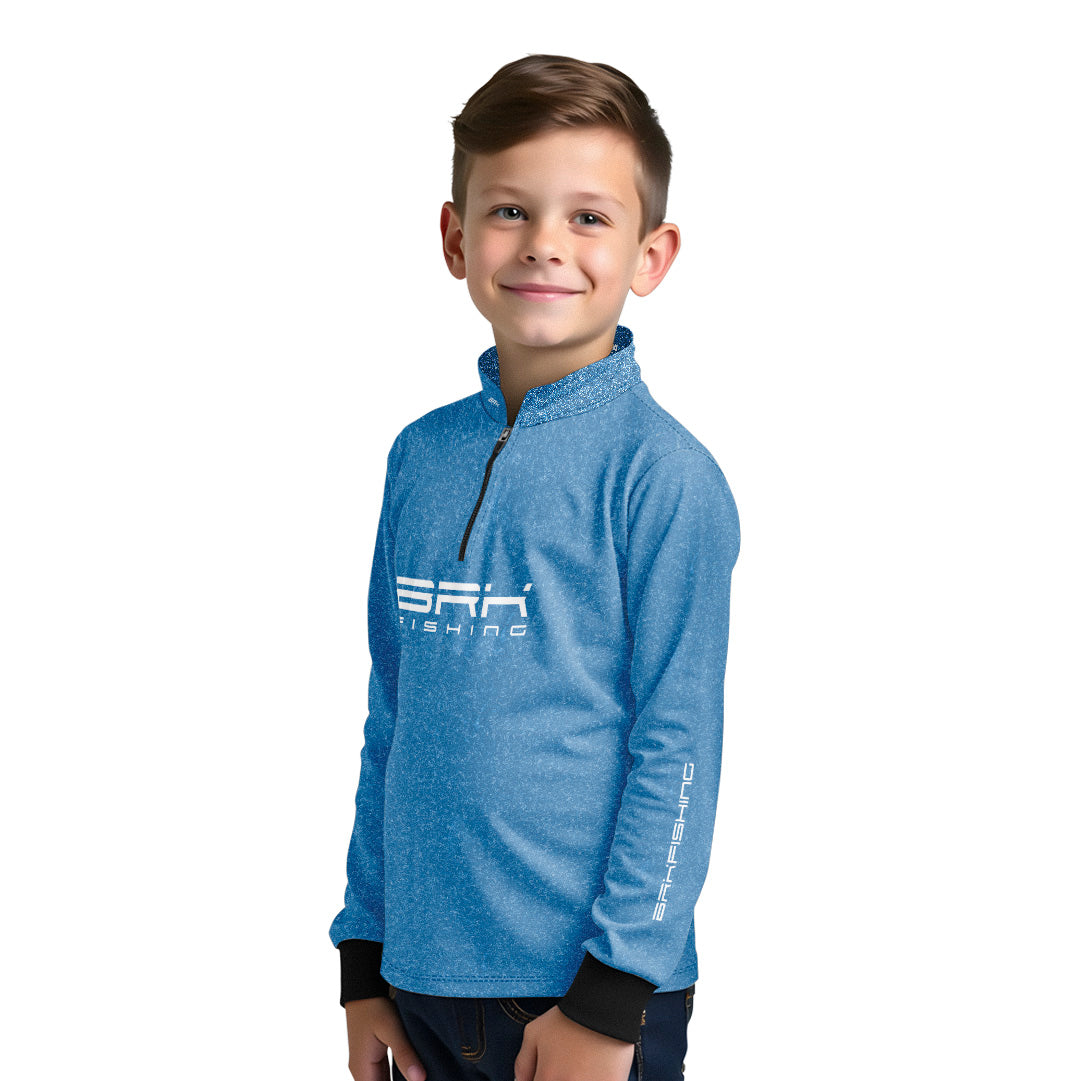 Camisa de Pesca Infantil Brk Select Pursuit Jeansfit com Proteção UV50+ - Brk Fishing