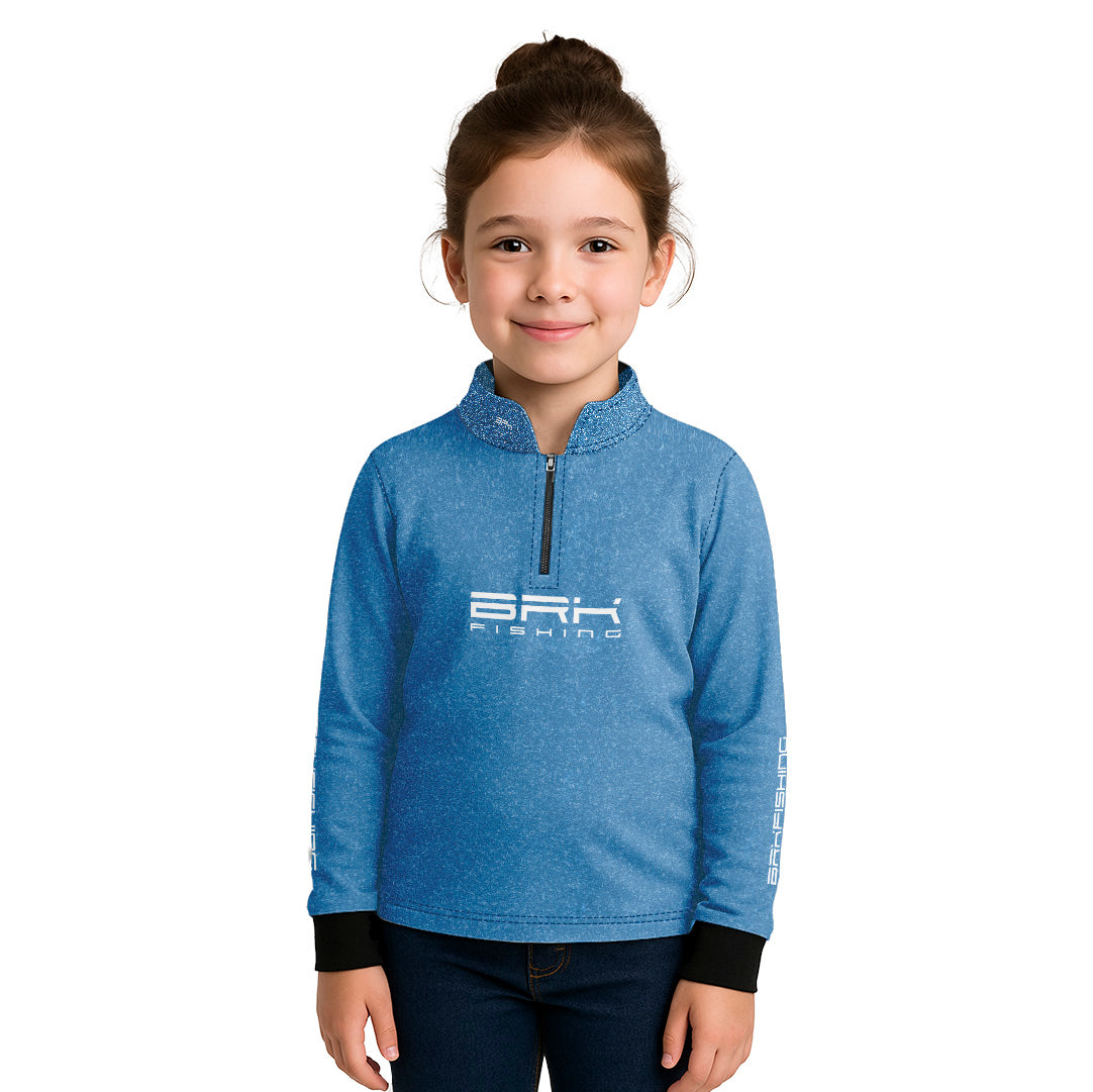 Camisa de Pesca Infantil Brk Select Pursuit Jeansfit com Proteção UV50+ - Brk Fishing