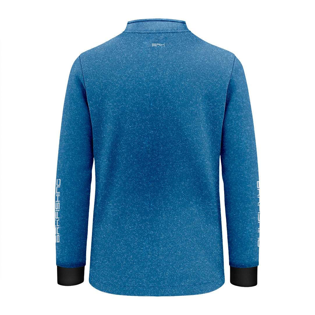 Camisa de Pesca Infantil Brk Select Pursuit Jeansfit com Proteção UV50+ - Brk Fishing
