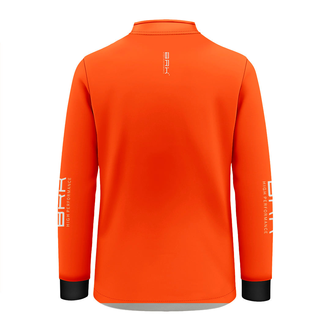 Camisa de Pesca Infantil Brk Básica Laranja com Proteção Solar UV50+ - Brk Fishing