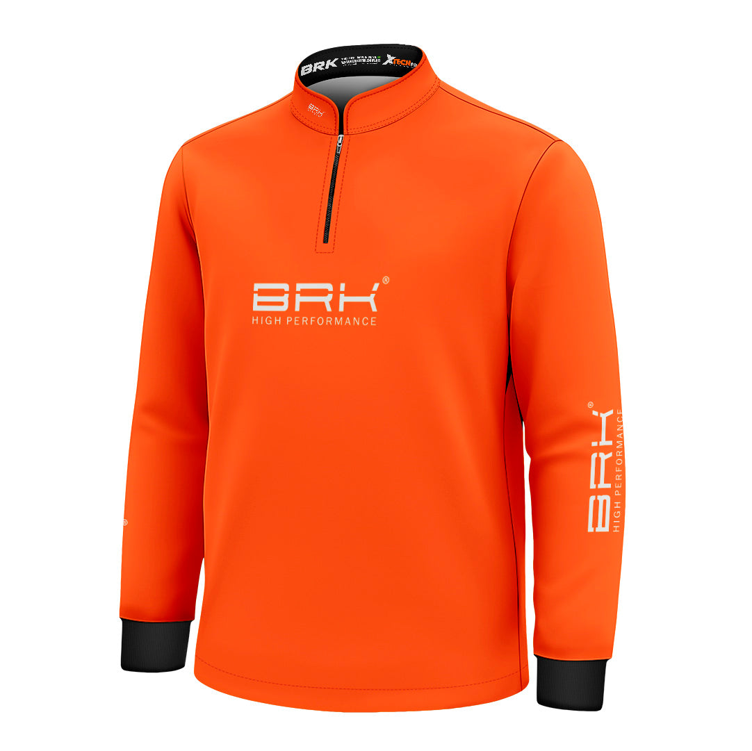 Camisa de Pesca Infantil Brk Básica Laranja com Proteção Solar UV50+ - Brk Fishing