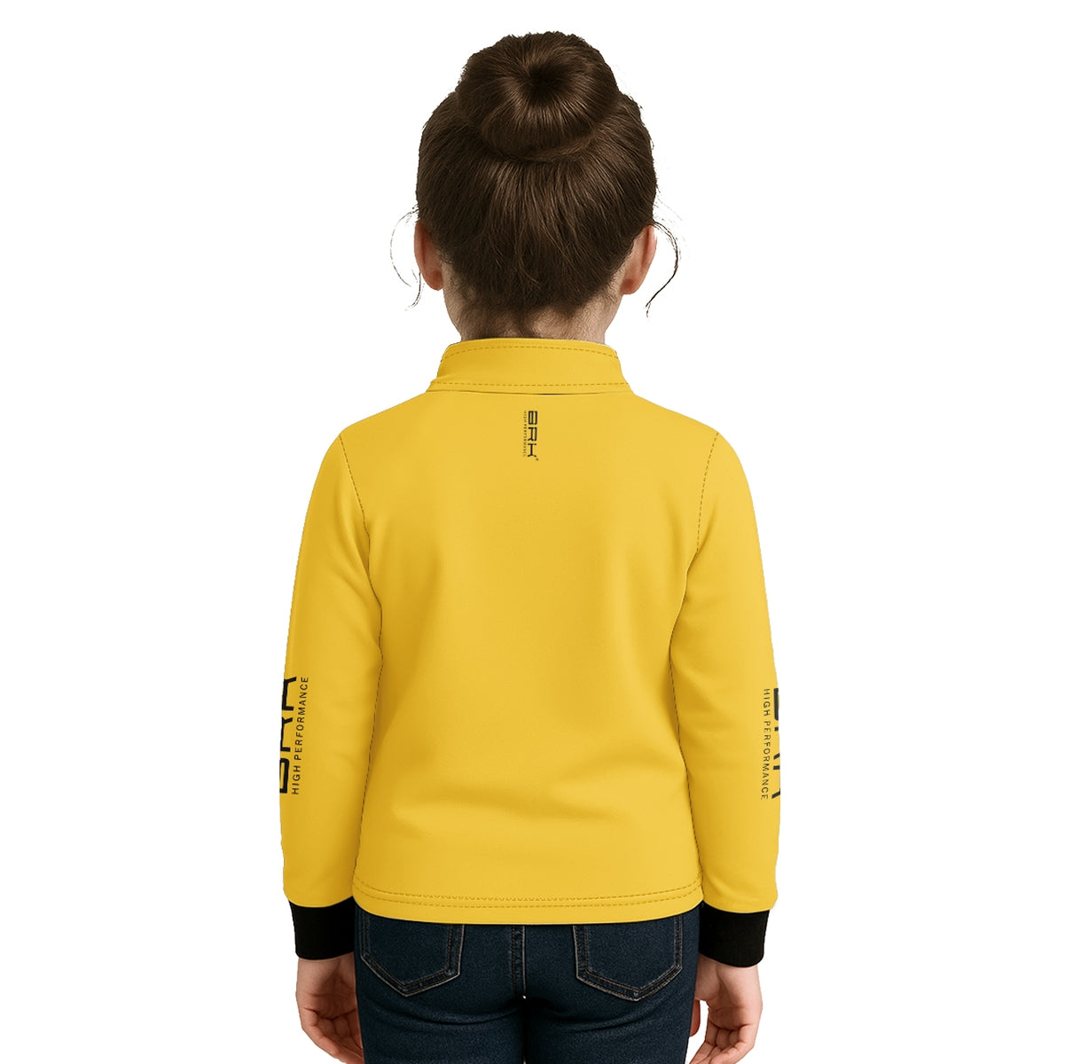 Camisa de Pesca Infantil Brk Básica Amarela com Proteção Solar UV50+ - Brk Fishing