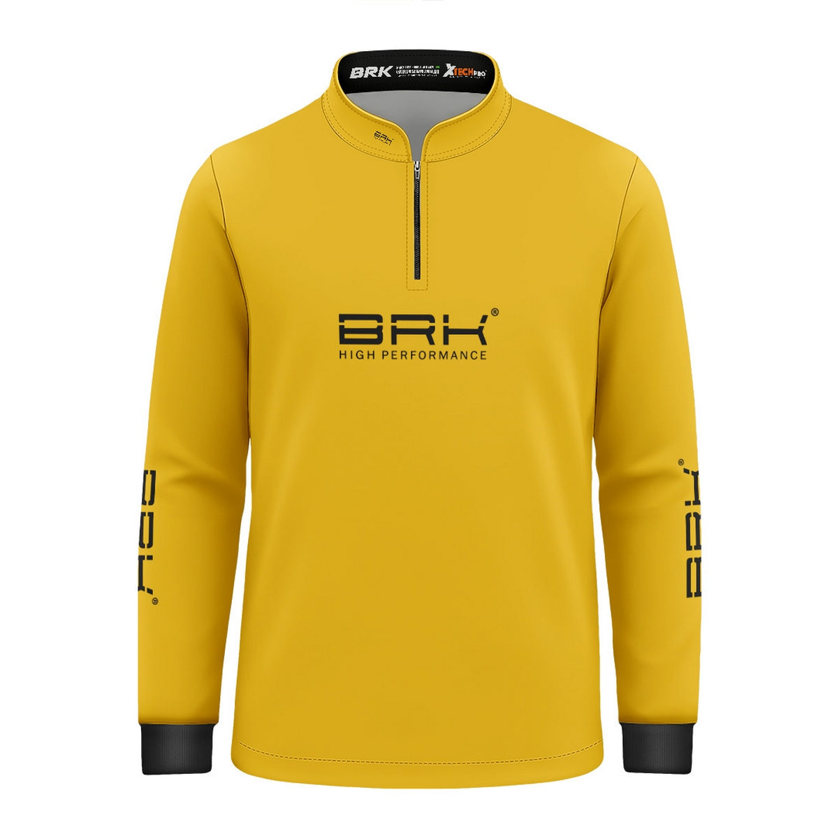 Camisa de Pesca Infantil Brk Básica Amarela com Proteção Solar UV50+ - Brk Fishing