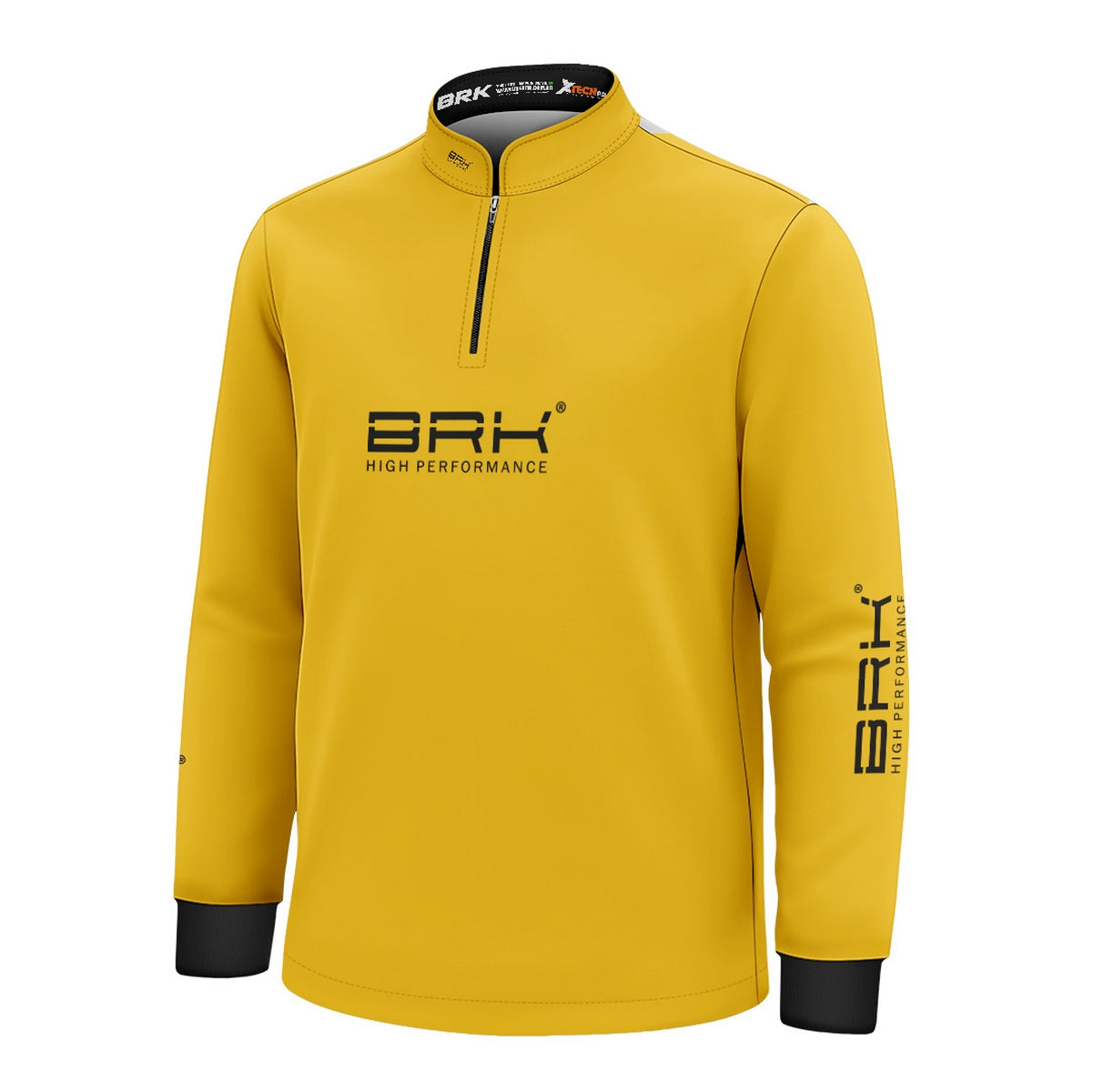 Camisa de Pesca Infantil Brk Básica Amarela com Proteção Solar UV50+ - Brk Fishing