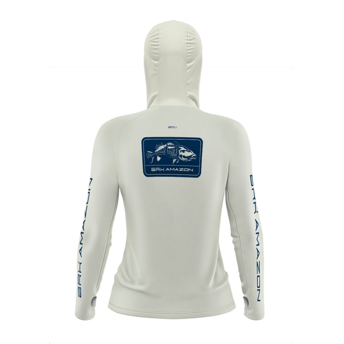 Camisa FusionX Brk Feminino Tucunaré Clean Bege com Capuz e Proteção UV50+ - Brk Fishing