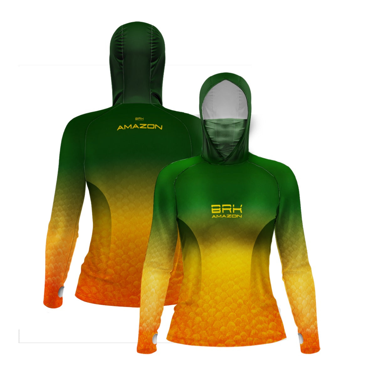 Camisa FusionX Brk Feminino Tucunaré Açu com Capuz e Proteção UV50+ - Brk Fishing