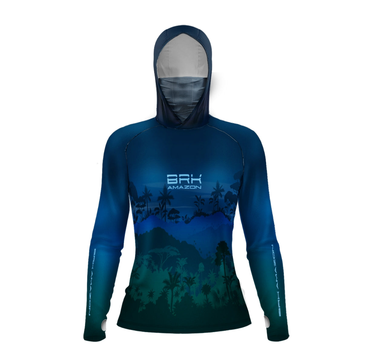 Camisa FusionX Brk Feminino Mata Noite com Capuz e Proteção UV50+ - Brk Fishing
