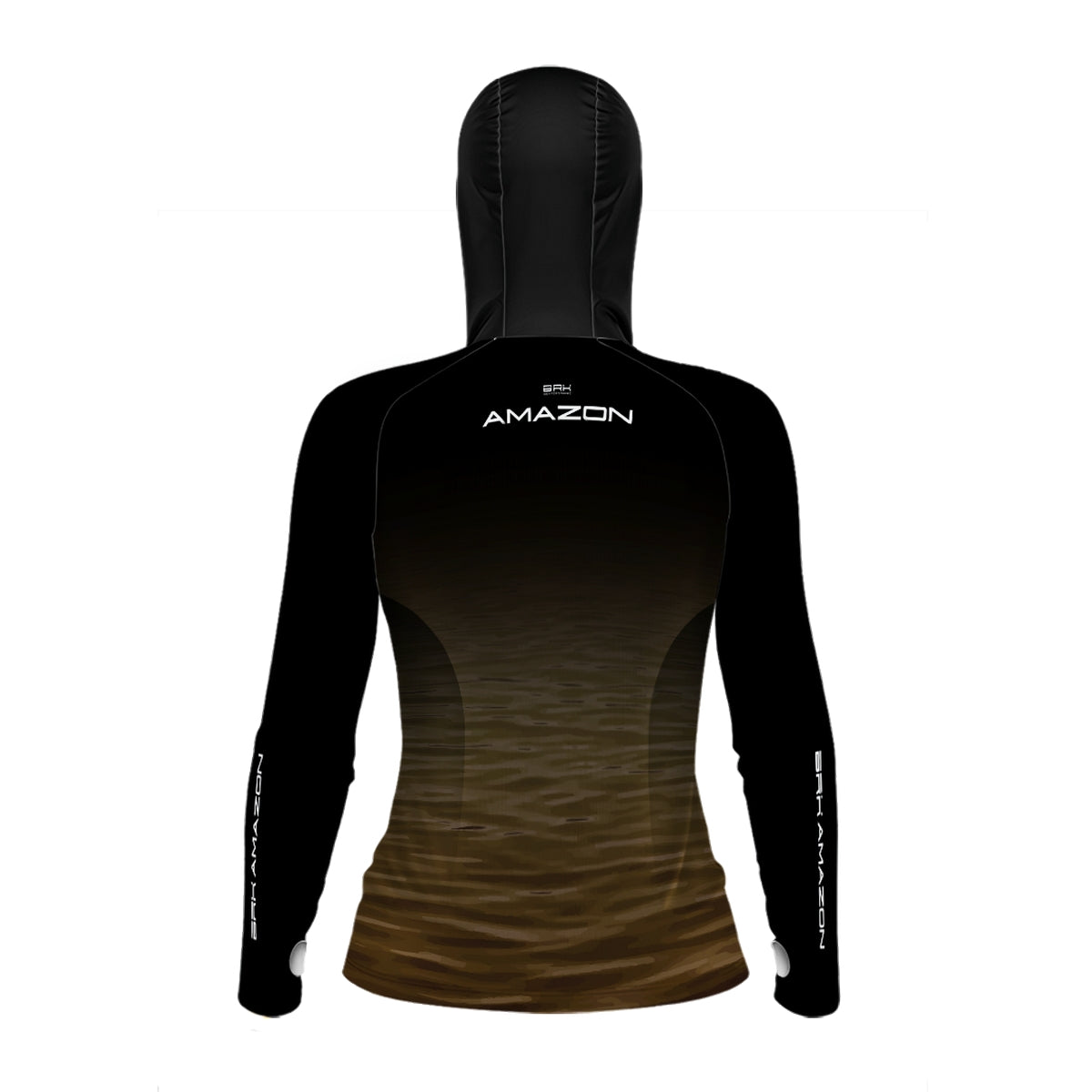 Camisa FusionX Brk Feminino Agua Rio Amazonas com Capuz e Proteção UV50+ - Brk Fishing