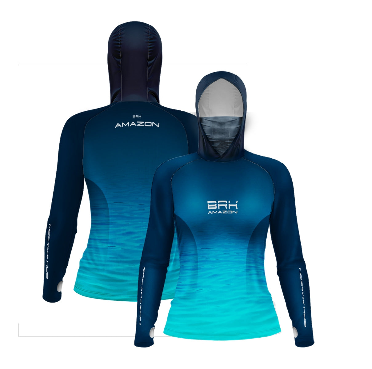 Camisa FusionX Brk Feminino Água com Capuz e Proteção UV50+ - Brk Fishing